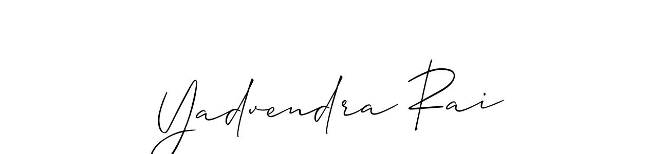 The best way (Allison_Script) to make a short signature is to pick only two or three words in your name. The name Yadvendra Rai include a total of six letters. For converting this name. Yadvendra Rai signature style 2 images and pictures png
