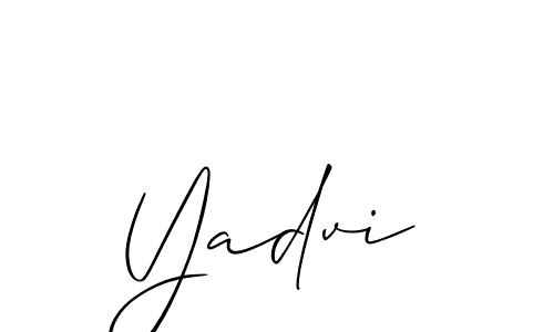 Design your own signature with our free online signature maker. With this signature software, you can create a handwritten (Allison_Script) signature for name Yadvi. Yadvi signature style 2 images and pictures png