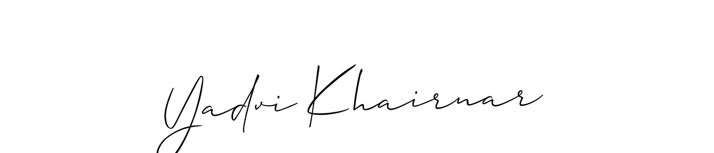 How to Draw Yadvi Khairnar signature style? Allison_Script is a latest design signature styles for name Yadvi Khairnar. Yadvi Khairnar signature style 2 images and pictures png