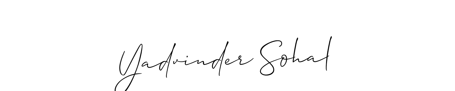 How to make Yadvinder Sohal signature? Allison_Script is a professional autograph style. Create handwritten signature for Yadvinder Sohal name. Yadvinder Sohal signature style 2 images and pictures png