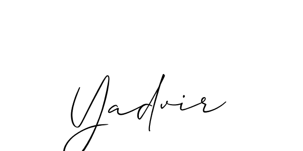 How to make Yadvir name signature. Use Allison_Script style for creating short signs online. This is the latest handwritten sign. Yadvir signature style 2 images and pictures png