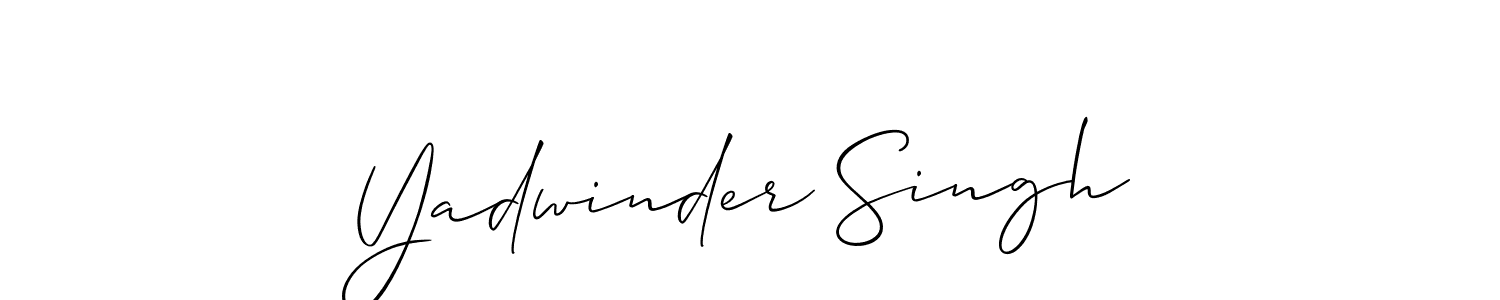 Make a beautiful signature design for name Yadwinder Singh. With this signature (Allison_Script) style, you can create a handwritten signature for free. Yadwinder Singh signature style 2 images and pictures png