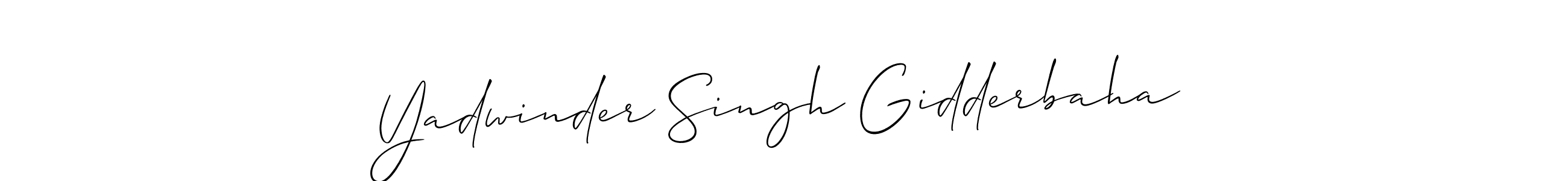 The best way (Allison_Script) to make a short signature is to pick only two or three words in your name. The name Yadwinder Singh Gidderbaha include a total of six letters. For converting this name. Yadwinder Singh Gidderbaha signature style 2 images and pictures png