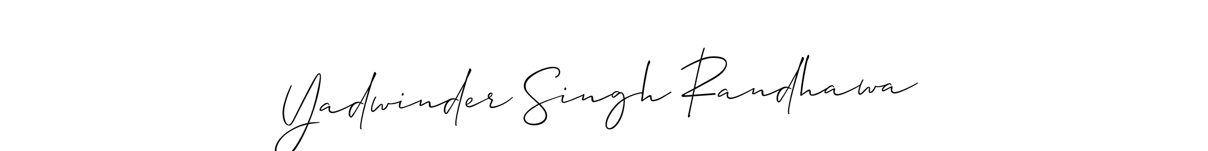 Allison_Script is a professional signature style that is perfect for those who want to add a touch of class to their signature. It is also a great choice for those who want to make their signature more unique. Get Yadwinder Singh Randhawa name to fancy signature for free. Yadwinder Singh Randhawa signature style 2 images and pictures png