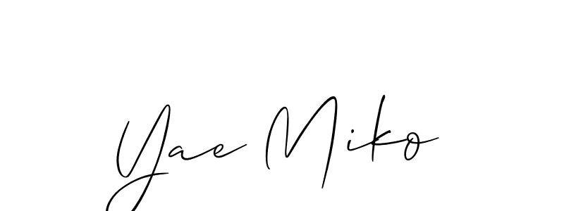 Create a beautiful signature design for name Yae Miko. With this signature (Allison_Script) fonts, you can make a handwritten signature for free. Yae Miko signature style 2 images and pictures png