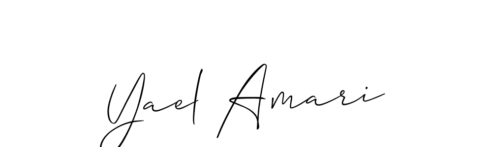 Allison_Script is a professional signature style that is perfect for those who want to add a touch of class to their signature. It is also a great choice for those who want to make their signature more unique. Get Yael Amari name to fancy signature for free. Yael Amari signature style 2 images and pictures png