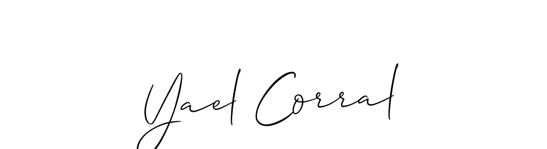 Similarly Allison_Script is the best handwritten signature design. Signature creator online .You can use it as an online autograph creator for name Yael Corral. Yael Corral signature style 2 images and pictures png
