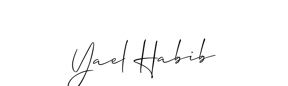 Best and Professional Signature Style for Yael Habib. Allison_Script Best Signature Style Collection. Yael Habib signature style 2 images and pictures png