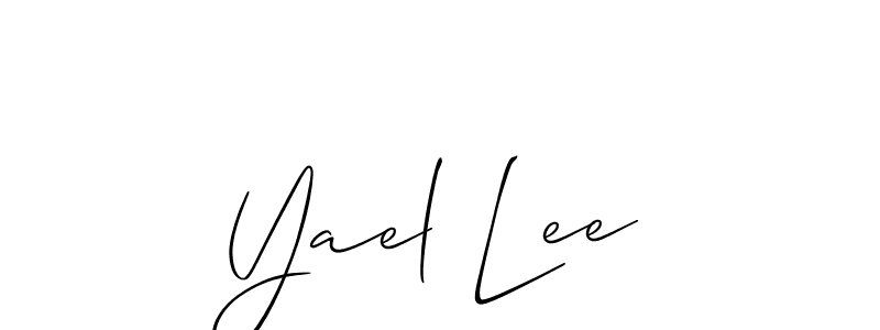 Make a beautiful signature design for name Yael Lee. With this signature (Allison_Script) style, you can create a handwritten signature for free. Yael Lee signature style 2 images and pictures png