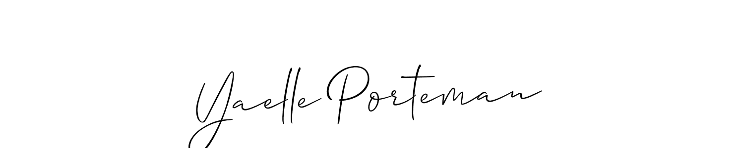 Make a short Yaelle Porteman signature style. Manage your documents anywhere anytime using Allison_Script. Create and add eSignatures, submit forms, share and send files easily. Yaelle Porteman signature style 2 images and pictures png