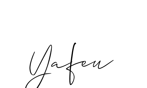 Make a beautiful signature design for name Yafeu. With this signature (Allison_Script) style, you can create a handwritten signature for free. Yafeu signature style 2 images and pictures png