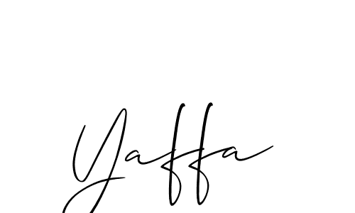 How to make Yaffa signature? Allison_Script is a professional autograph style. Create handwritten signature for Yaffa name. Yaffa signature style 2 images and pictures png