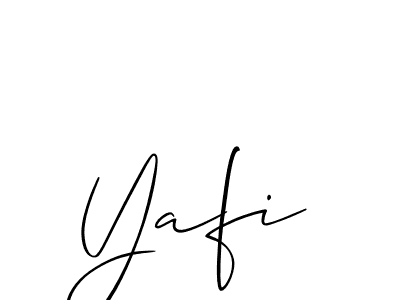 The best way (Allison_Script) to make a short signature is to pick only two or three words in your name. The name Yafi include a total of six letters. For converting this name. Yafi signature style 2 images and pictures png