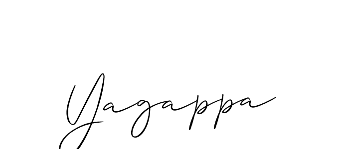 Make a beautiful signature design for name Yagappa. With this signature (Allison_Script) style, you can create a handwritten signature for free. Yagappa signature style 2 images and pictures png