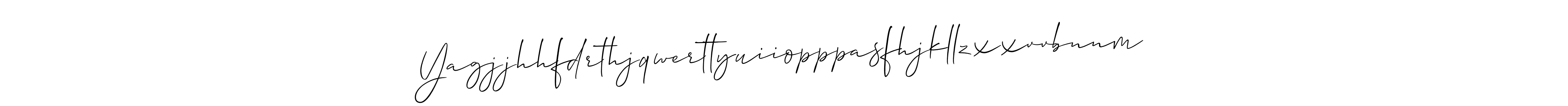 Use a signature maker to create a handwritten signature online. With this signature software, you can design (Allison_Script) your own signature for name Yagjjhhfdrthjqwerttyuiiopppasfhjkllzxxvvbnnm. Yagjjhhfdrthjqwerttyuiiopppasfhjkllzxxvvbnnm signature style 2 images and pictures png