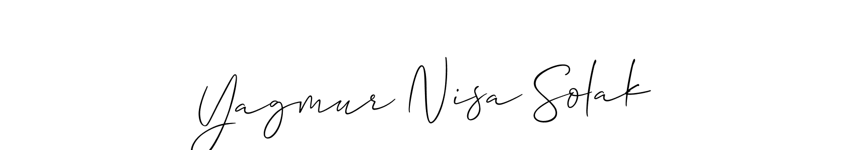 How to Draw Yagmur Nisa Solak signature style? Allison_Script is a latest design signature styles for name Yagmur Nisa Solak. Yagmur Nisa Solak signature style 2 images and pictures png