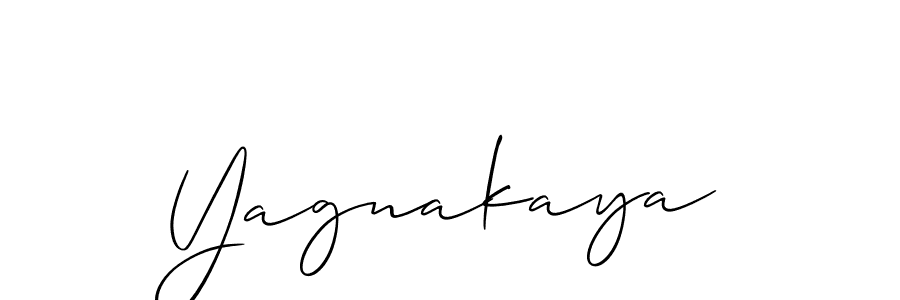 Design your own signature with our free online signature maker. With this signature software, you can create a handwritten (Allison_Script) signature for name Yagnakaya. Yagnakaya signature style 2 images and pictures png