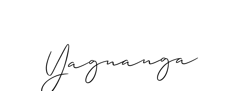 Design your own signature with our free online signature maker. With this signature software, you can create a handwritten (Allison_Script) signature for name Yagnanga. Yagnanga signature style 2 images and pictures png