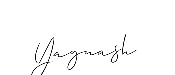 How to make Yagnash name signature. Use Allison_Script style for creating short signs online. This is the latest handwritten sign. Yagnash signature style 2 images and pictures png