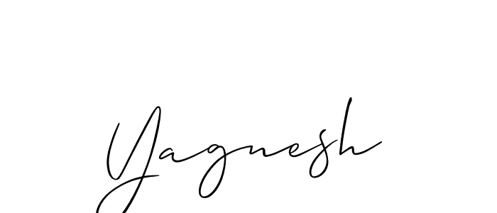 Make a beautiful signature design for name Yagnesh. With this signature (Allison_Script) style, you can create a handwritten signature for free. Yagnesh signature style 2 images and pictures png