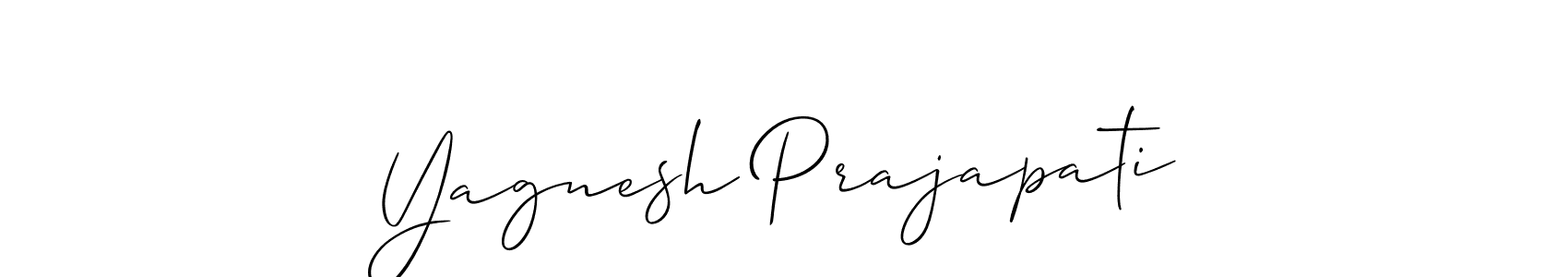 Make a short Yagnesh Prajapati signature style. Manage your documents anywhere anytime using Allison_Script. Create and add eSignatures, submit forms, share and send files easily. Yagnesh Prajapati signature style 2 images and pictures png