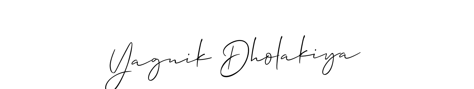 Yagnik Dholakiya stylish signature style. Best Handwritten Sign (Allison_Script) for my name. Handwritten Signature Collection Ideas for my name Yagnik Dholakiya. Yagnik Dholakiya signature style 2 images and pictures png