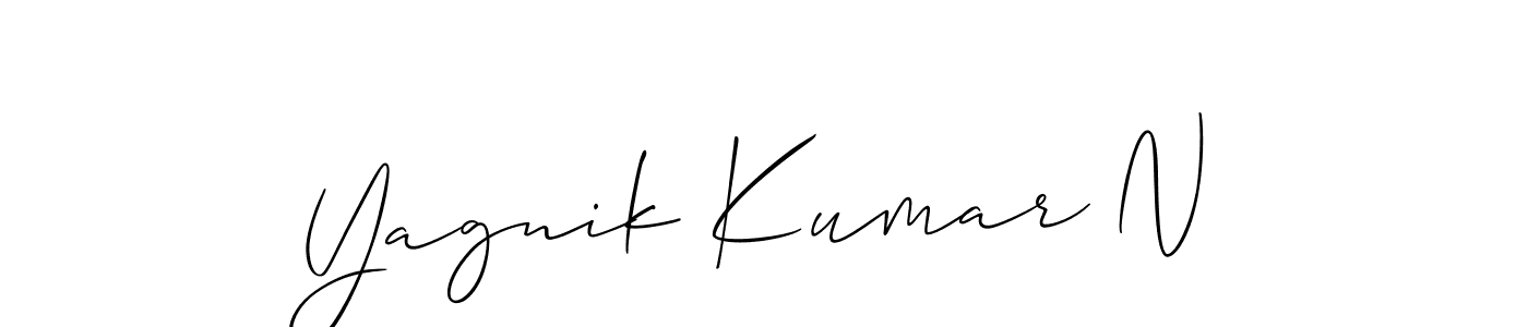 Best and Professional Signature Style for Yagnik Kumar N. Allison_Script Best Signature Style Collection. Yagnik Kumar N signature style 2 images and pictures png