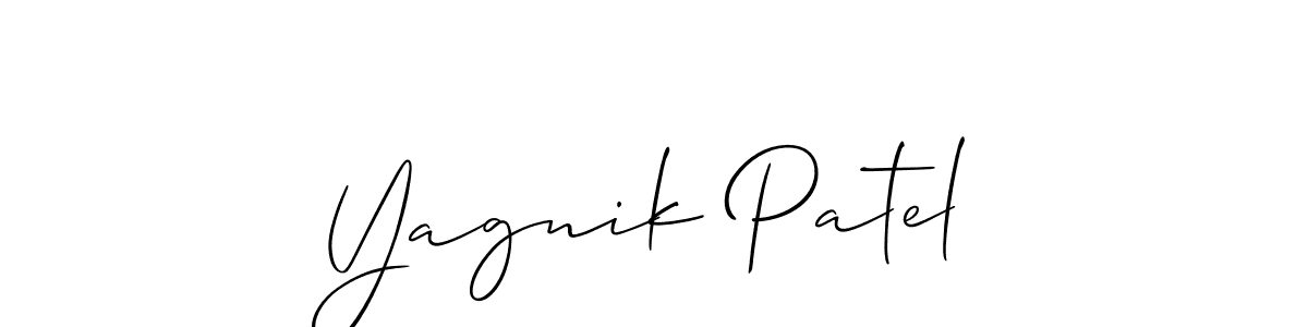 How to make Yagnik Patel signature? Allison_Script is a professional autograph style. Create handwritten signature for Yagnik Patel name. Yagnik Patel signature style 2 images and pictures png