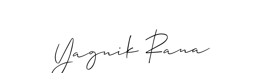 Yagnik Rana stylish signature style. Best Handwritten Sign (Allison_Script) for my name. Handwritten Signature Collection Ideas for my name Yagnik Rana. Yagnik Rana signature style 2 images and pictures png