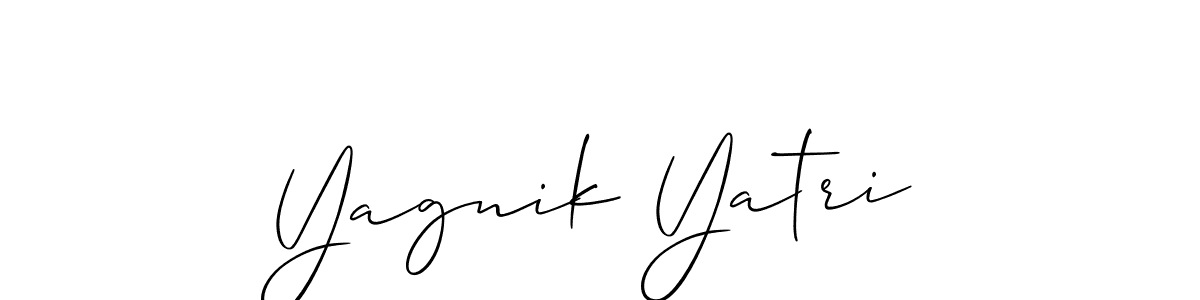 Similarly Allison_Script is the best handwritten signature design. Signature creator online .You can use it as an online autograph creator for name Yagnik Yatri. Yagnik Yatri signature style 2 images and pictures png