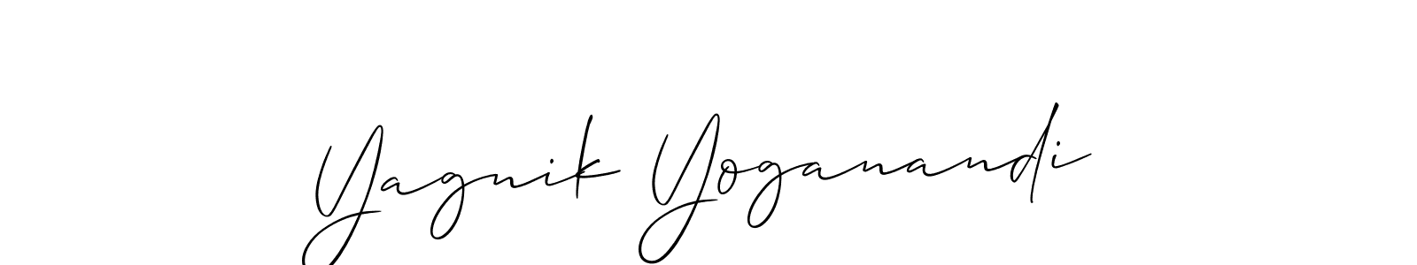 Yagnik Yoganandi stylish signature style. Best Handwritten Sign (Allison_Script) for my name. Handwritten Signature Collection Ideas for my name Yagnik Yoganandi. Yagnik Yoganandi signature style 2 images and pictures png
