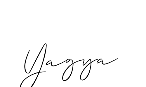 Create a beautiful signature design for name Yagya. With this signature (Allison_Script) fonts, you can make a handwritten signature for free. Yagya signature style 2 images and pictures png