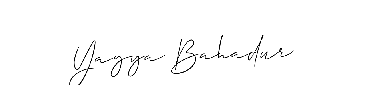 Design your own signature with our free online signature maker. With this signature software, you can create a handwritten (Allison_Script) signature for name Yagya Bahadur. Yagya Bahadur signature style 2 images and pictures png