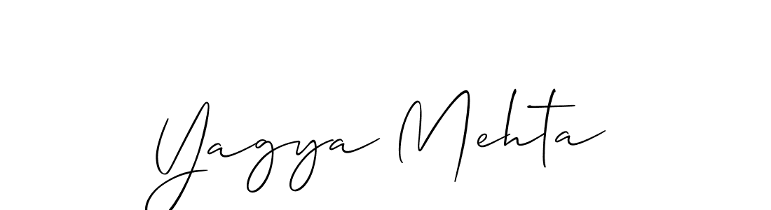 How to make Yagya Mehta signature? Allison_Script is a professional autograph style. Create handwritten signature for Yagya Mehta name. Yagya Mehta signature style 2 images and pictures png