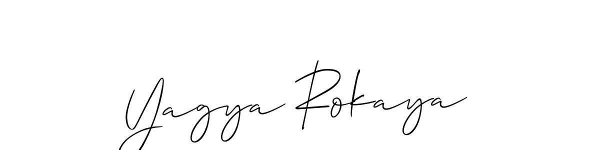 Also we have Yagya Rokaya name is the best signature style. Create professional handwritten signature collection using Allison_Script autograph style. Yagya Rokaya signature style 2 images and pictures png