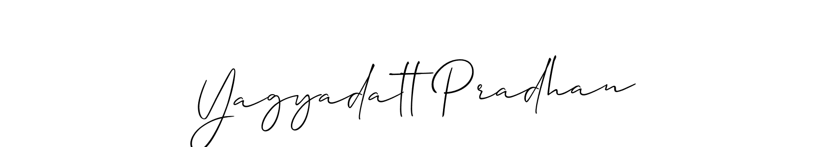 The best way (Allison_Script) to make a short signature is to pick only two or three words in your name. The name Yagyadatt Pradhan include a total of six letters. For converting this name. Yagyadatt Pradhan signature style 2 images and pictures png