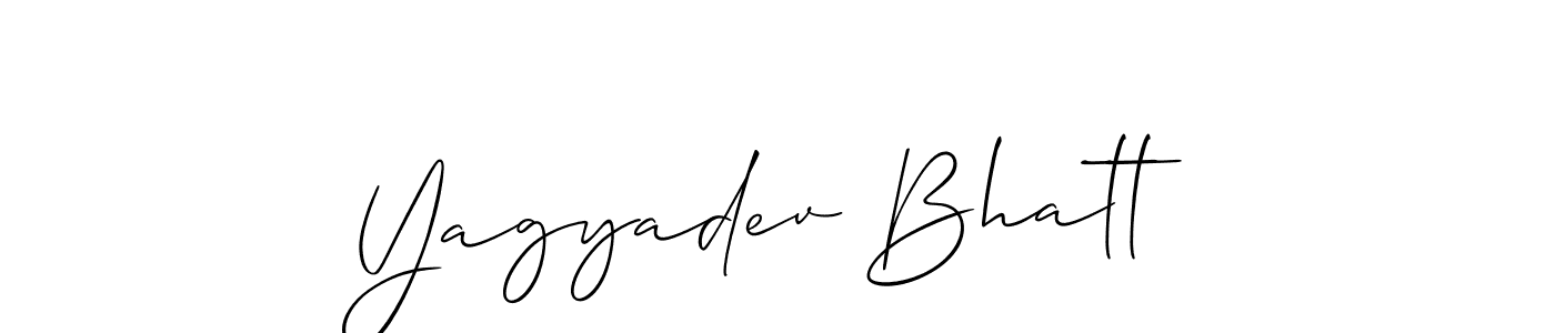 It looks lik you need a new signature style for name Yagyadev Bhatt. Design unique handwritten (Allison_Script) signature with our free signature maker in just a few clicks. Yagyadev Bhatt signature style 2 images and pictures png