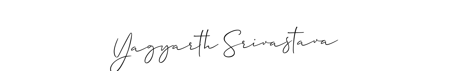 The best way (Allison_Script) to make a short signature is to pick only two or three words in your name. The name Yagyarth Srivastava include a total of six letters. For converting this name. Yagyarth Srivastava signature style 2 images and pictures png