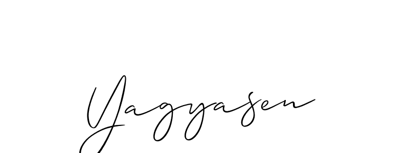 Also You can easily find your signature by using the search form. We will create Yagyasen name handwritten signature images for you free of cost using Allison_Script sign style. Yagyasen signature style 2 images and pictures png