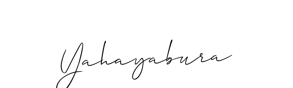 The best way (Allison_Script) to make a short signature is to pick only two or three words in your name. The name Yahayabura include a total of six letters. For converting this name. Yahayabura signature style 2 images and pictures png