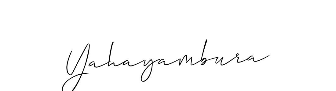 if you are searching for the best signature style for your name Yahayambura. so please give up your signature search. here we have designed multiple signature styles  using Allison_Script. Yahayambura signature style 2 images and pictures png
