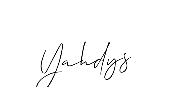 Best and Professional Signature Style for Yahdys. Allison_Script Best Signature Style Collection. Yahdys signature style 2 images and pictures png