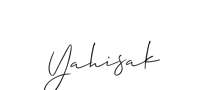 How to make Yahisak name signature. Use Allison_Script style for creating short signs online. This is the latest handwritten sign. Yahisak signature style 2 images and pictures png