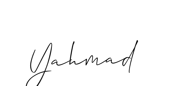 How to make Yahmad name signature. Use Allison_Script style for creating short signs online. This is the latest handwritten sign. Yahmad signature style 2 images and pictures png