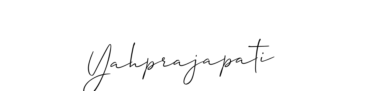 Use a signature maker to create a handwritten signature online. With this signature software, you can design (Allison_Script) your own signature for name Yahprajapati. Yahprajapati signature style 2 images and pictures png