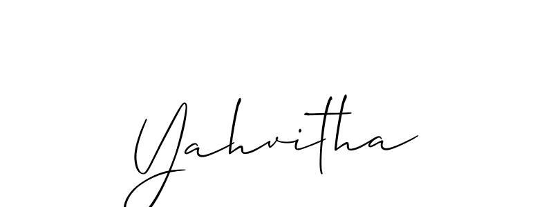 Yahvitha stylish signature style. Best Handwritten Sign (Allison_Script) for my name. Handwritten Signature Collection Ideas for my name Yahvitha. Yahvitha signature style 2 images and pictures png