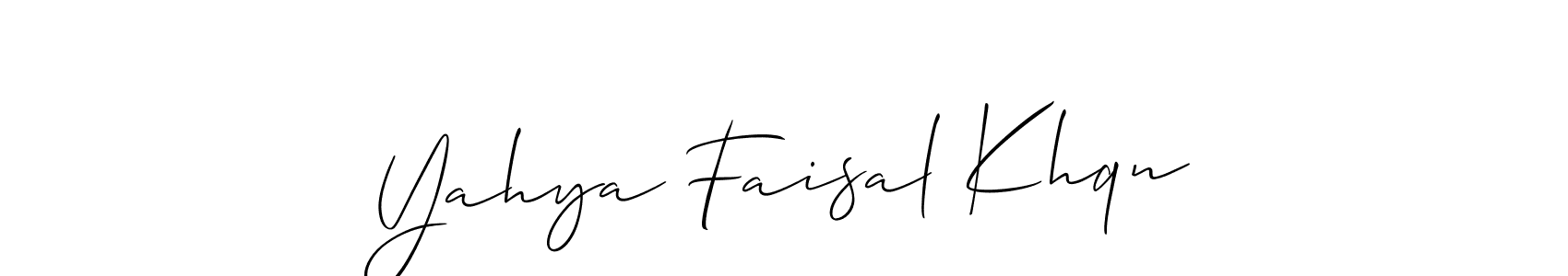 Similarly Allison_Script is the best handwritten signature design. Signature creator online .You can use it as an online autograph creator for name Yahya Faisal Khqn. Yahya Faisal Khqn signature style 2 images and pictures png