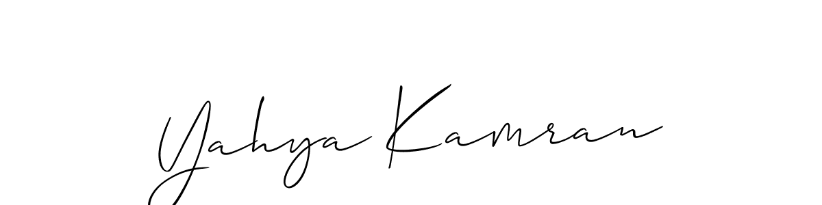 Create a beautiful signature design for name Yahya Kamran. With this signature (Allison_Script) fonts, you can make a handwritten signature for free. Yahya Kamran signature style 2 images and pictures png