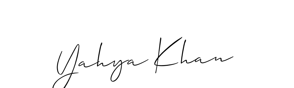 if you are searching for the best signature style for your name Yahya Khan. so please give up your signature search. here we have designed multiple signature styles  using Allison_Script. Yahya Khan signature style 2 images and pictures png