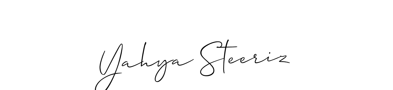 How to Draw Yahya Steeriz signature style? Allison_Script is a latest design signature styles for name Yahya Steeriz. Yahya Steeriz signature style 2 images and pictures png